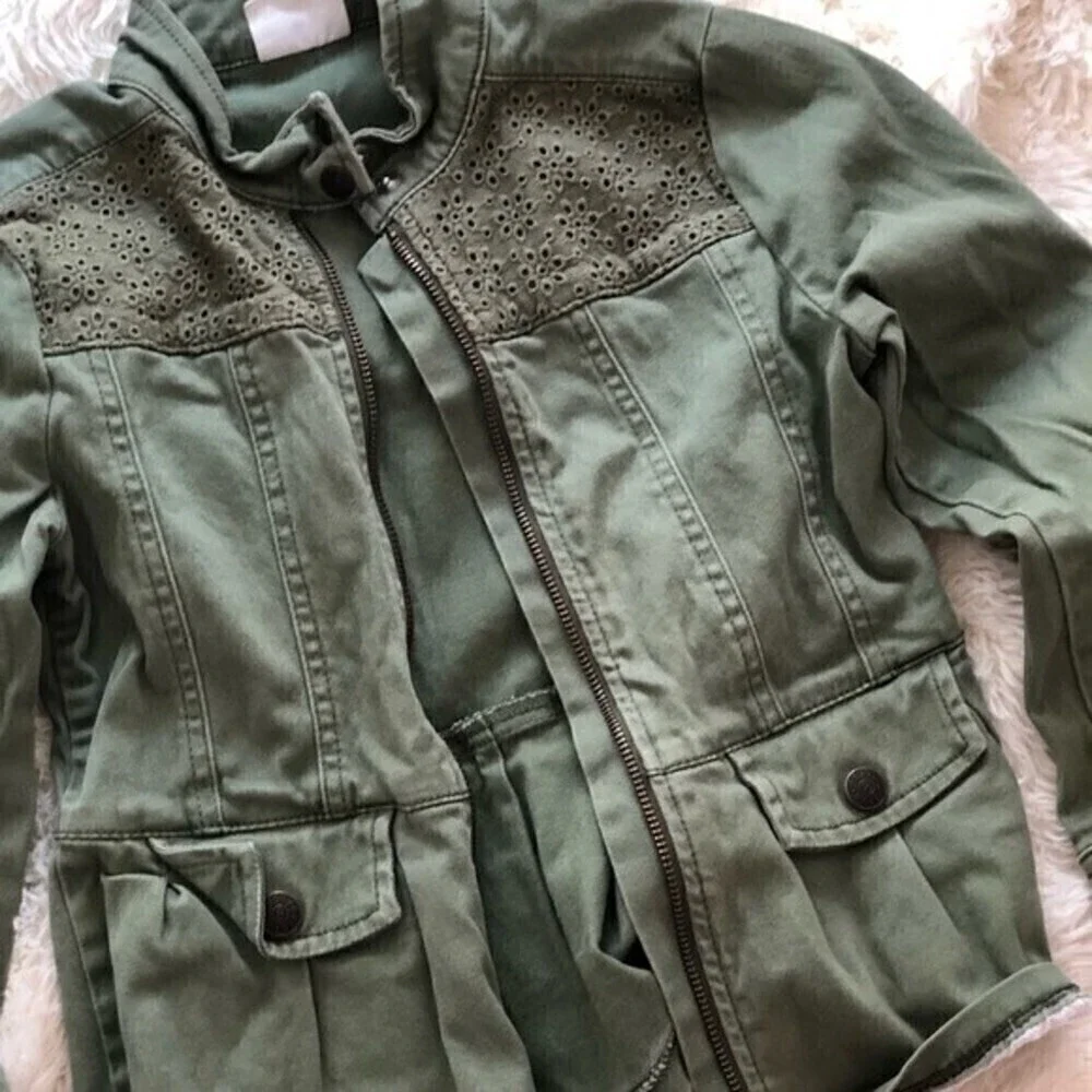 Gymboree Army Green Denim Jacket Size7/8